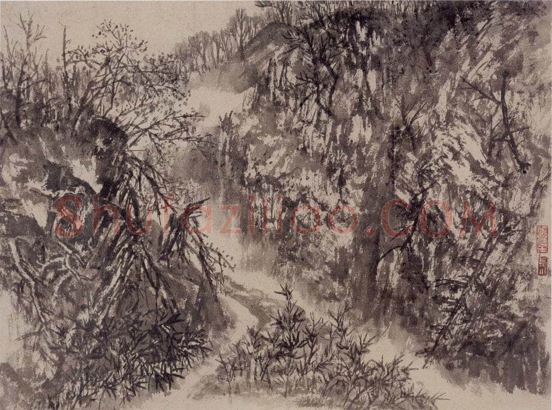 1961年 赵望云 《林区写景》 书画作品