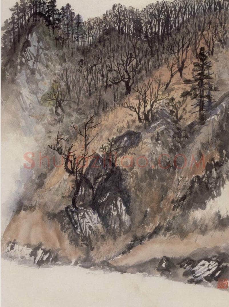 1960年 赵望云 《林区写景》 书画作品
