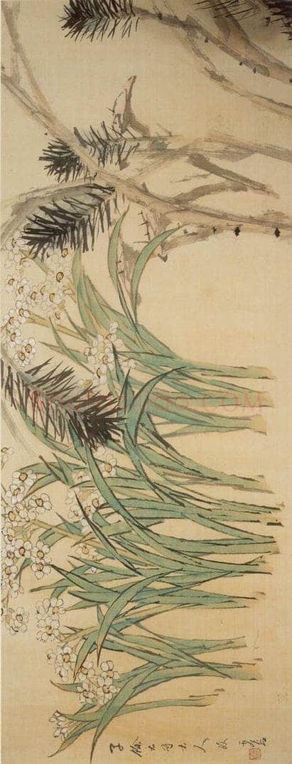 清 虚谷 《花卉卷》 书画作品