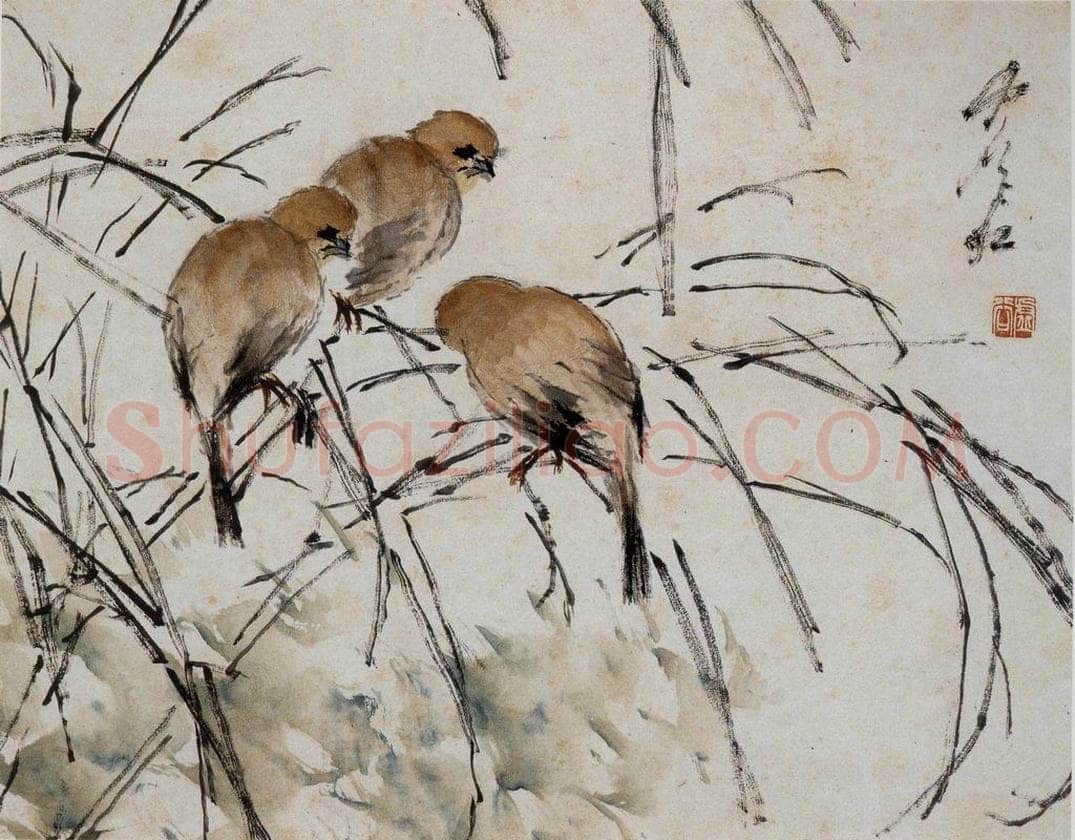 清 虚谷 《花鸟水族图册》 书画作品
