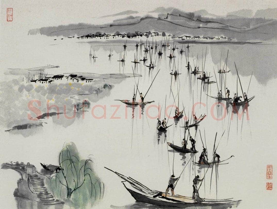 1981年 吴冠中 江南春 书画作品