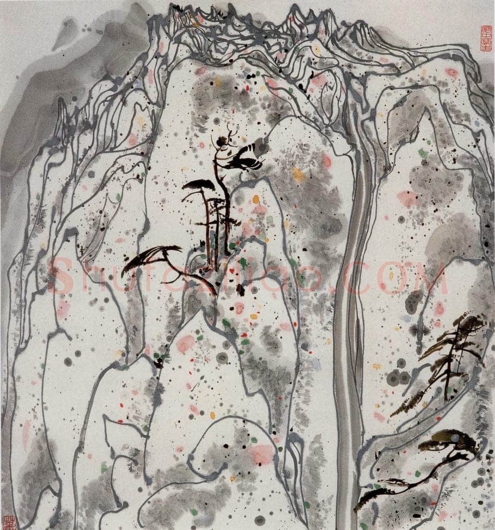 1983年 吴冠中 黄山 书画作品