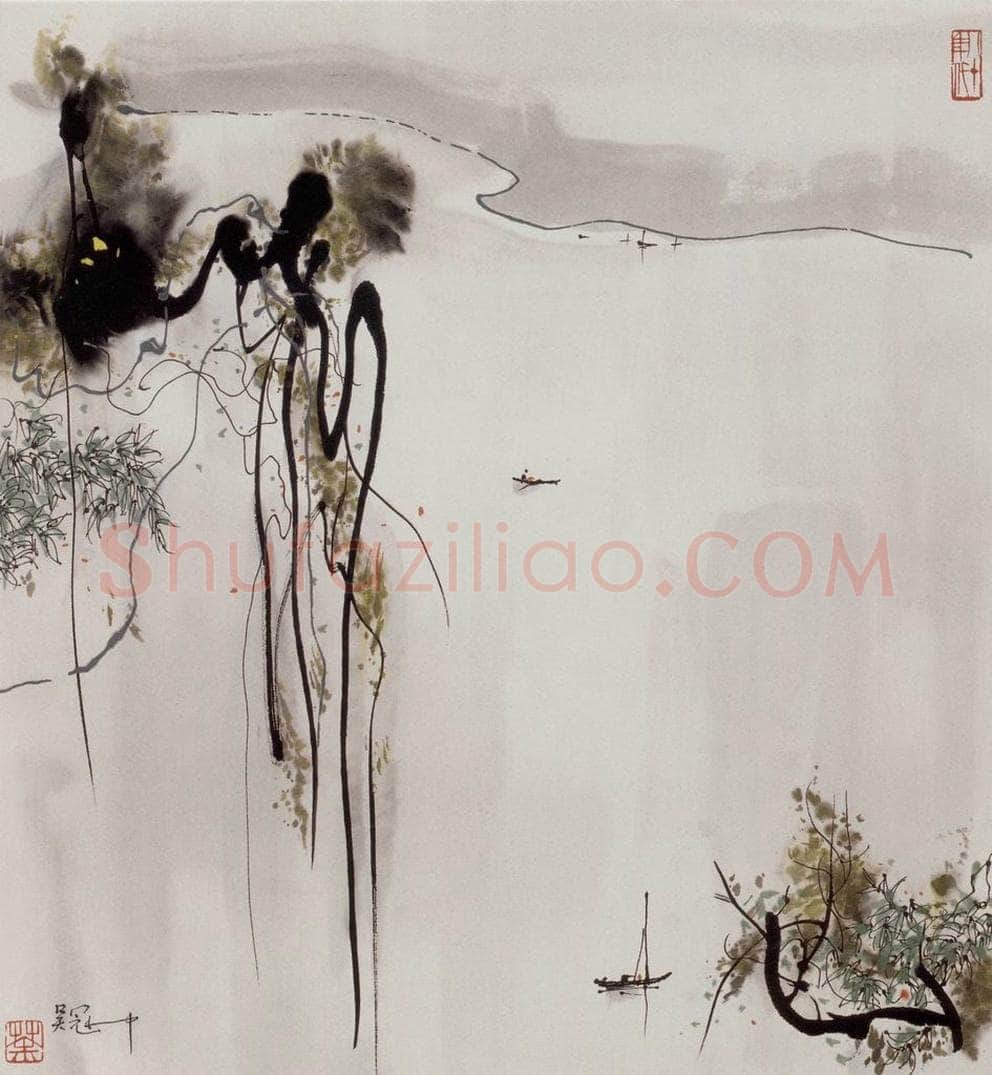 1984年 吴冠中 青衣江 书画作品