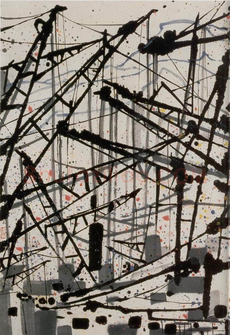 1984年 吴冠中 葛洲坝 书画作品