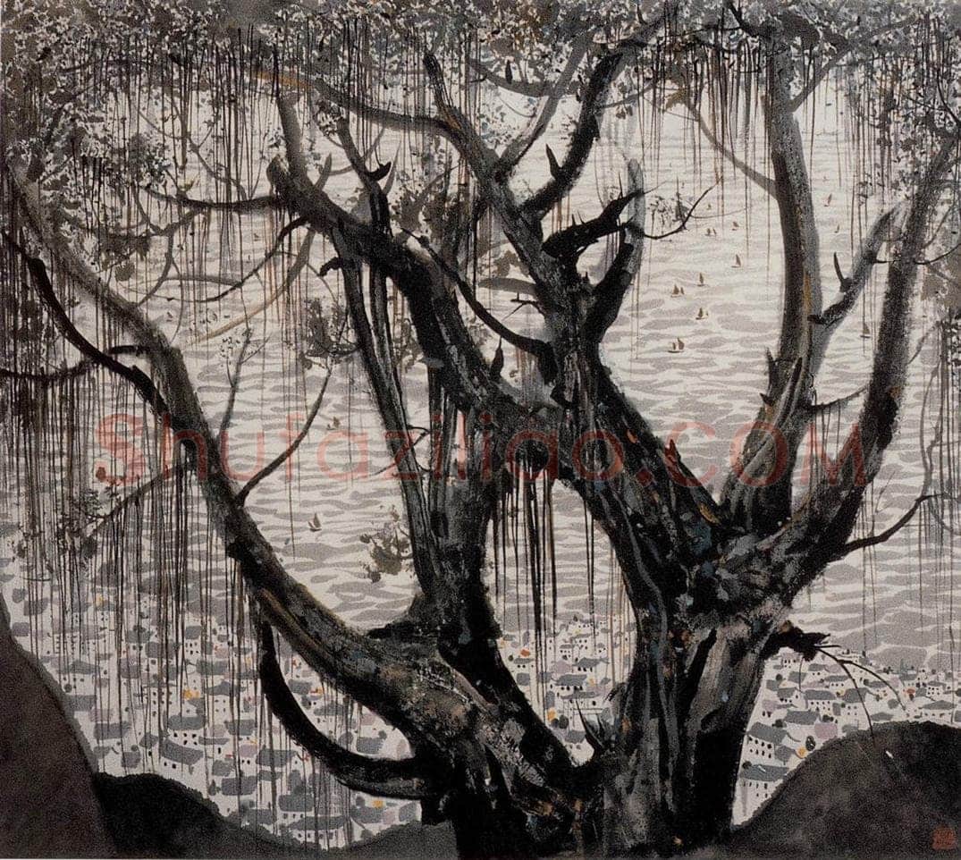 1977年 吴冠中 鼓浪屿 书画作品