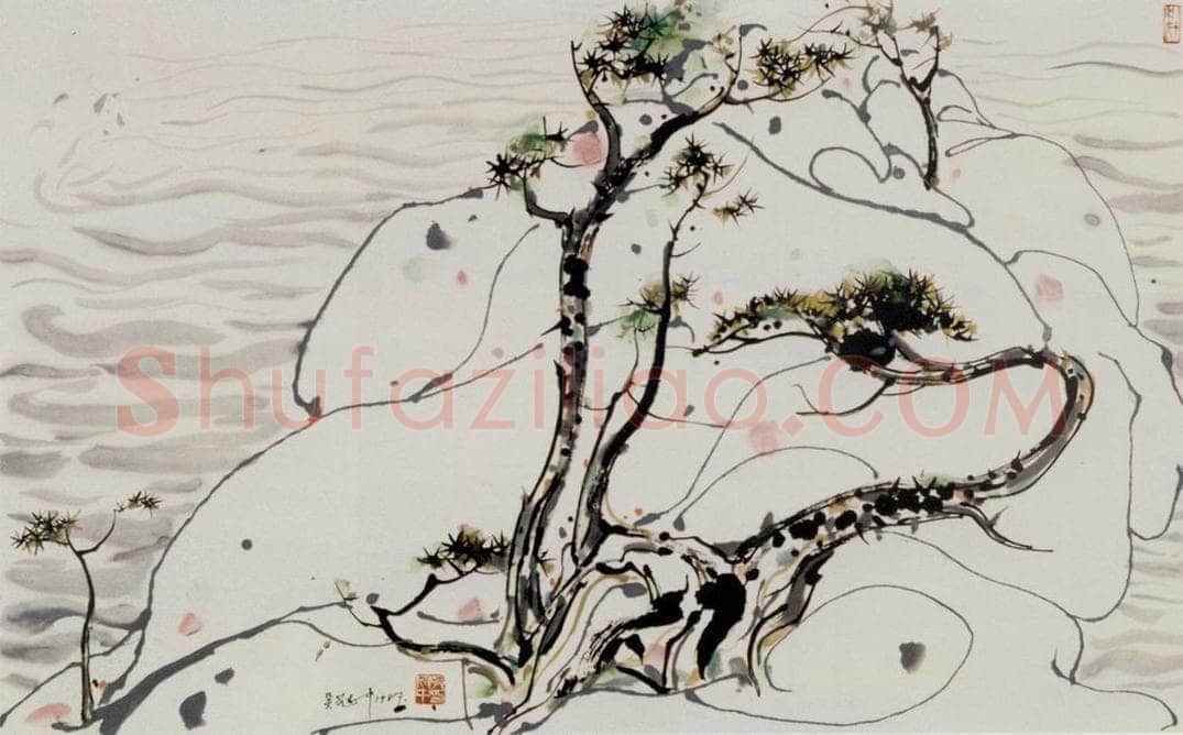1987年 吴冠中 海风 书画作品