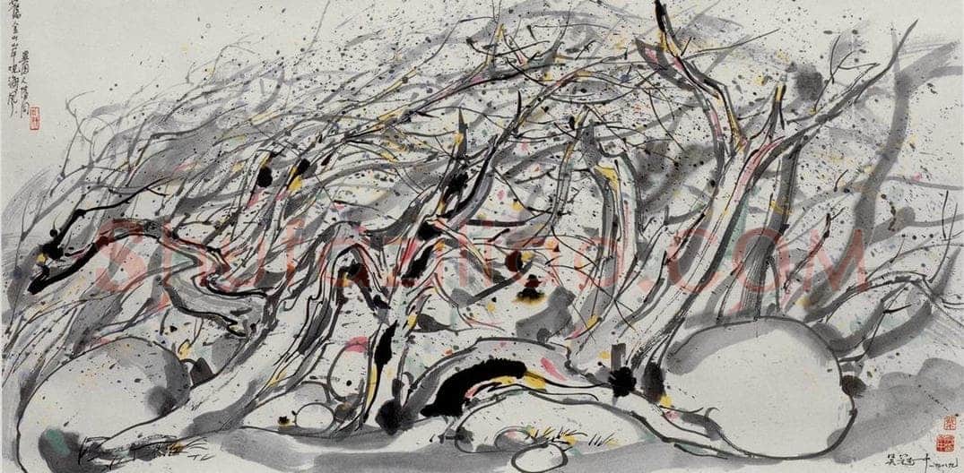 1989年 吴冠中 海风 书画作品