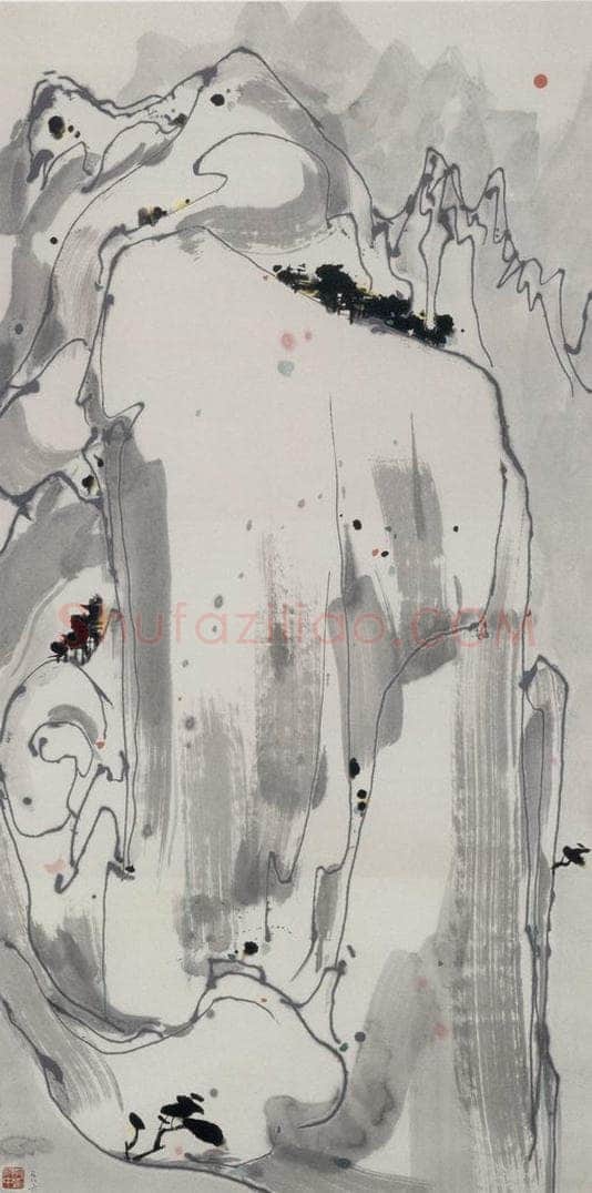 1986年 吴冠中 黄山日出 书画作品