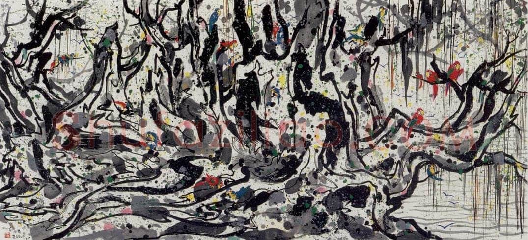 1995年 吴冠中 小鸟天堂 书画作品