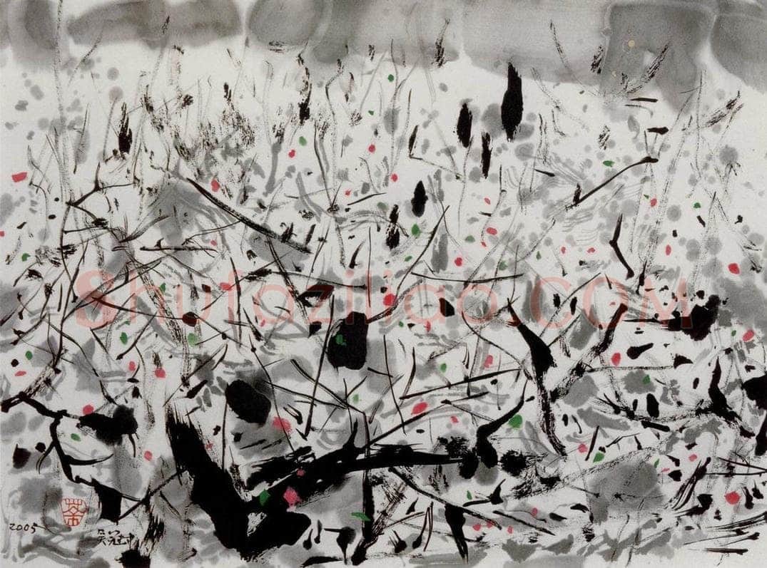 2005年 吴冠中 寻梅 书画作品
