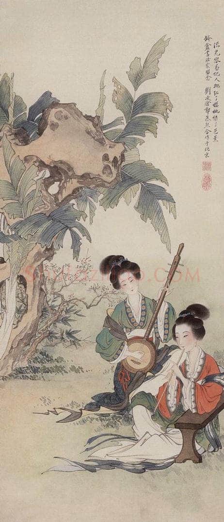 1980年 刘凌沧 《丝竹轻声》 书画作品
