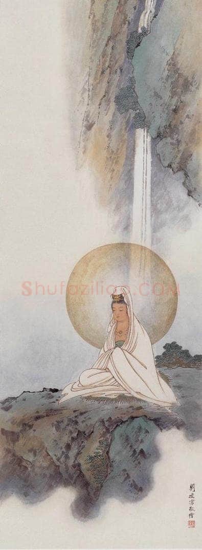 1987年 刘凌沧 《观音像》 书画作品