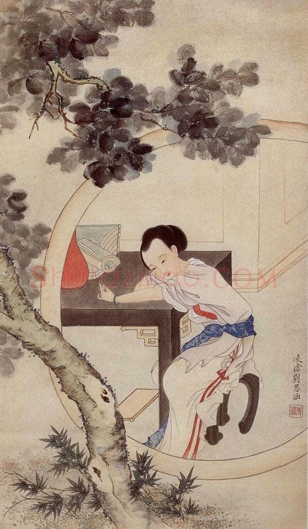 30年代 刘凌沧 《秋思图》 书画作品