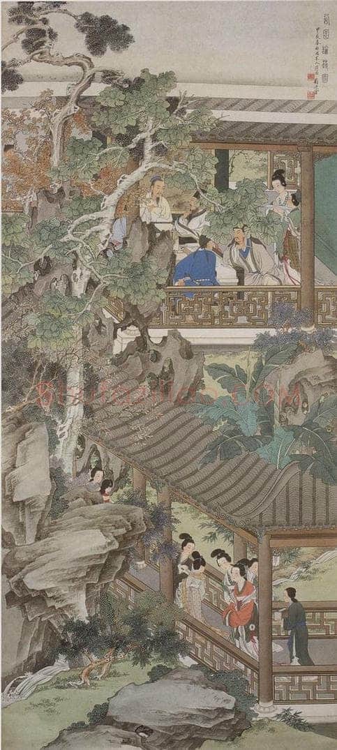 1964年 刘凌沧 《西园论艺图》 书画作品