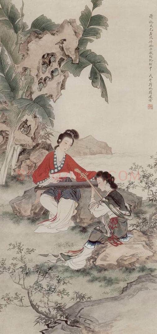 1978年 刘凌沧 《琴阮合奏》 书画作品