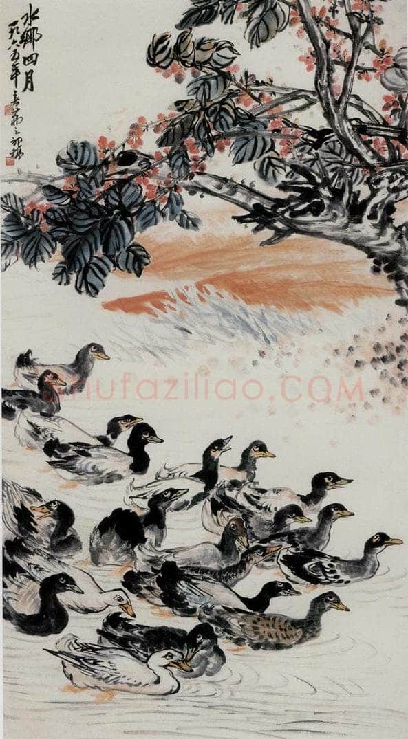 1965年 吴茀之 水乡四月 书画作品