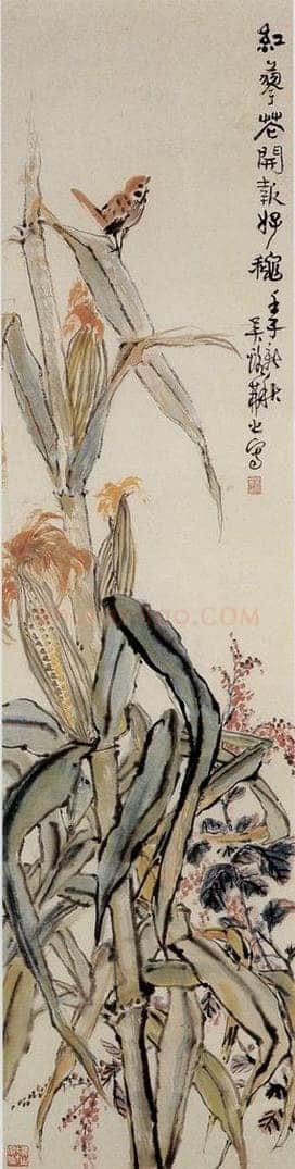 1972年 吴茀之 红蓼花开报好秋 书画作品