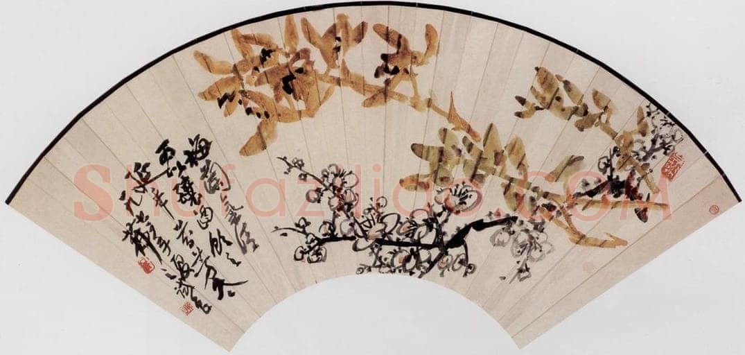 吴茀之 梅兰气清 书画作品