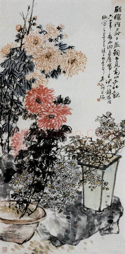 1961年 吴茀之 殿秋壮观 书画作品