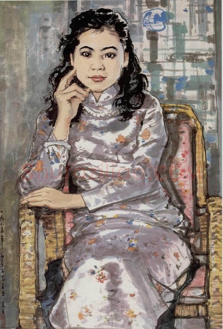 1985年 宗其香 《艺君像》 书画作品