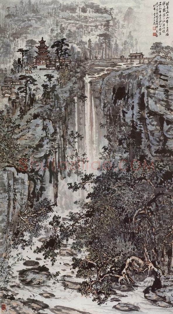 1989年 宗其香 《龙胜三江》 书画作品