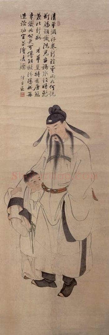  容祖椿 《人物图轴》 书画作品