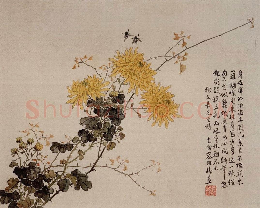  容祖椿 《花卉图册页》 书画作品