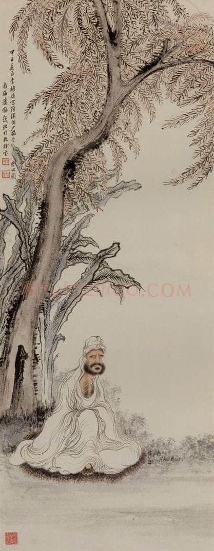  黄少梅等 《罗汉图轴》 书画作品