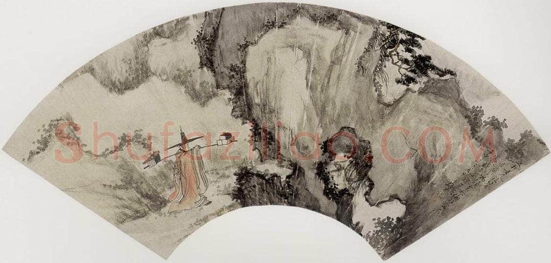 黄少梅等 《人物图扇面》 书画作品