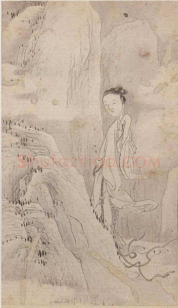 黄般若 《十八美人图册页》 书画作品
