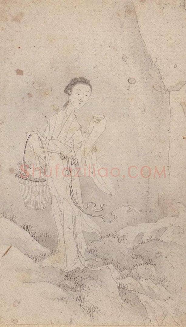 黄般若 《十八美人图册页》 书画作品