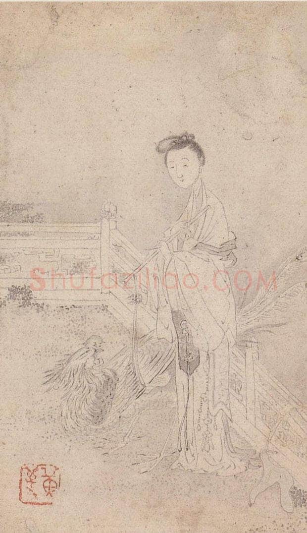 黄般若 《十八美人图册页》 书画作品