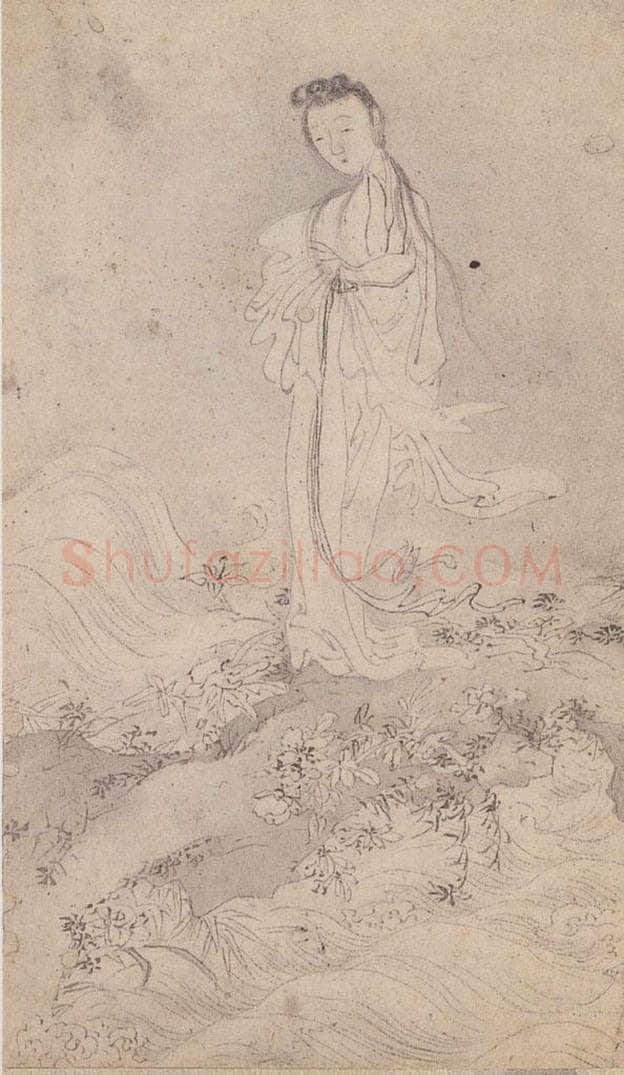  黄般若 《十八美人图册页》 书画作品