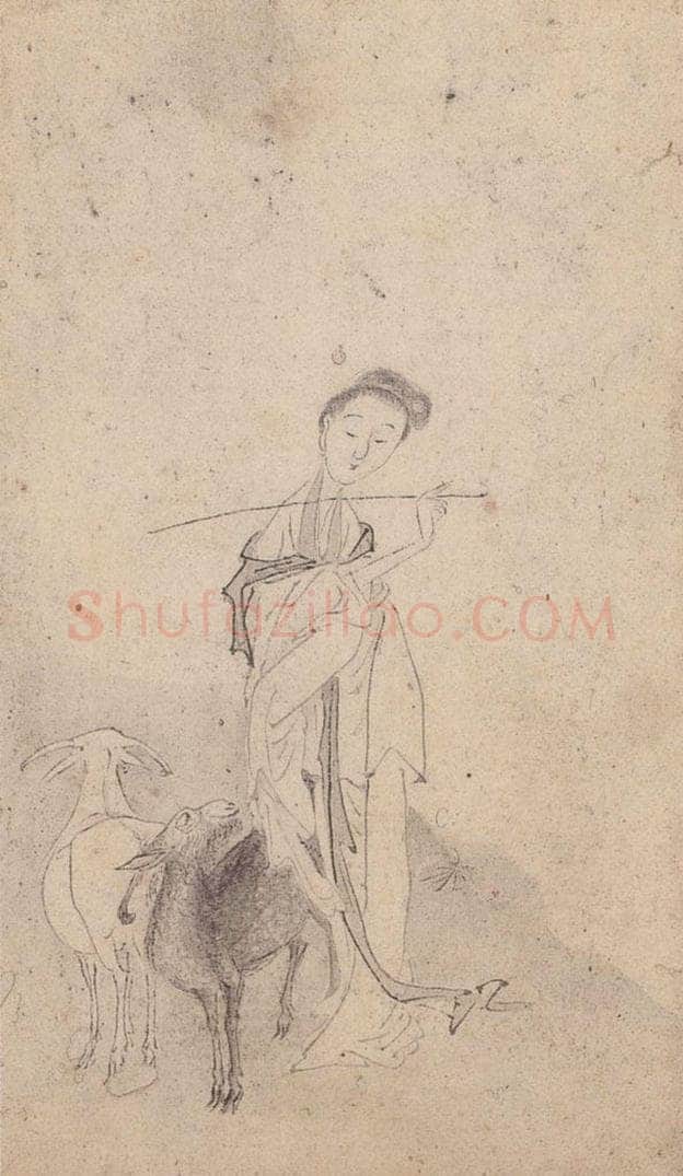 黄般若 《十八美人图册页》 书画作品
