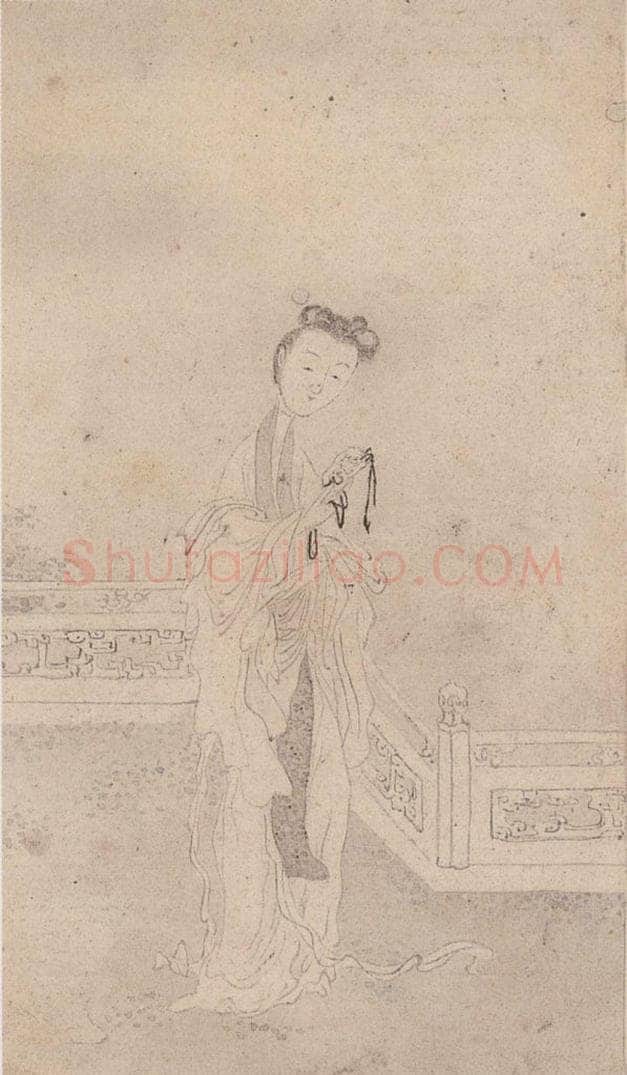  黄般若 《十八美人图册页》 书画作品