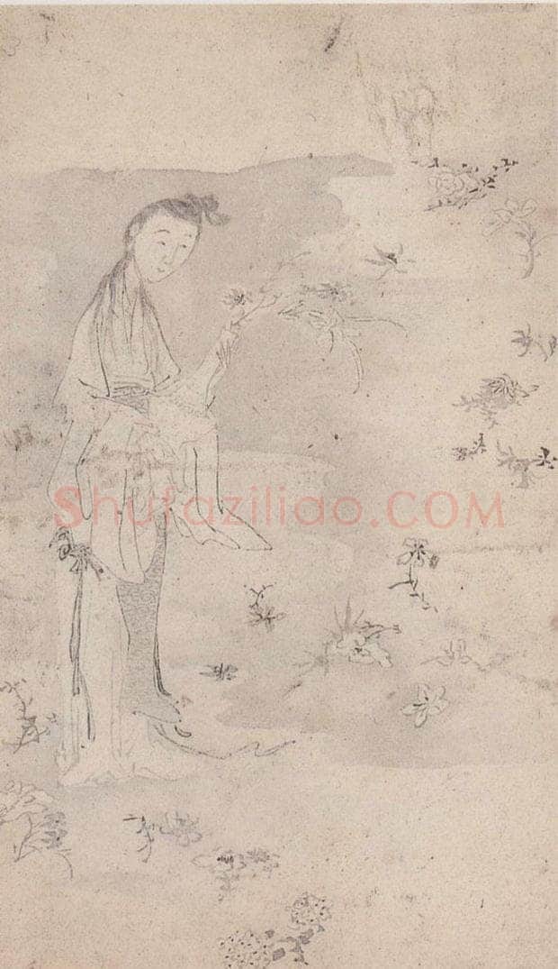 黄般若 《十八美人图册页》 书画作品