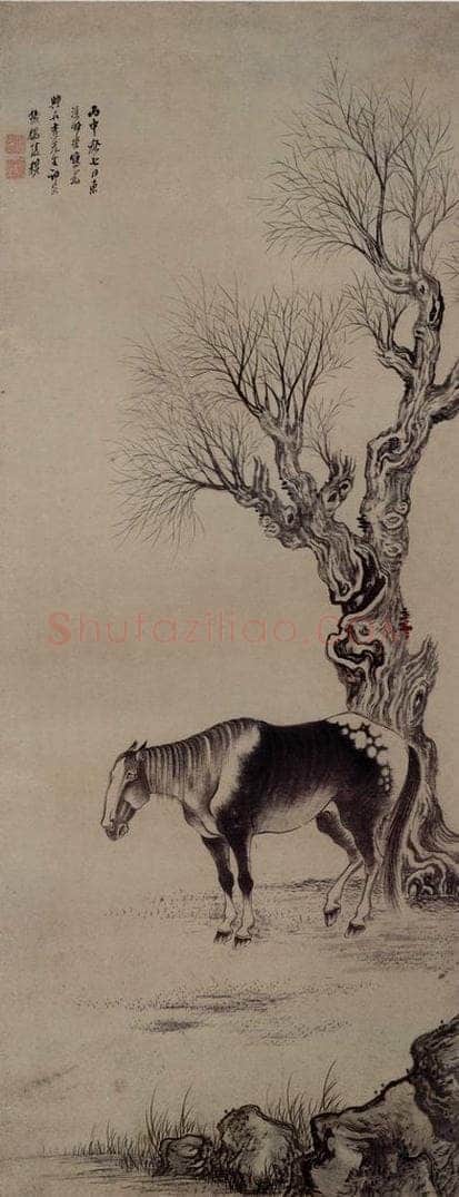  张穆 《马图轴》 书画作品