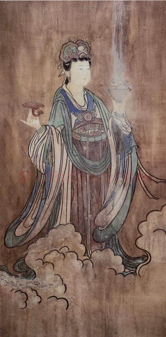  邓白 《临永乐宫三清殿壁画图轴》 书画作品