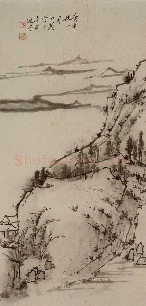  张大经 《山水图轴》 书画作品