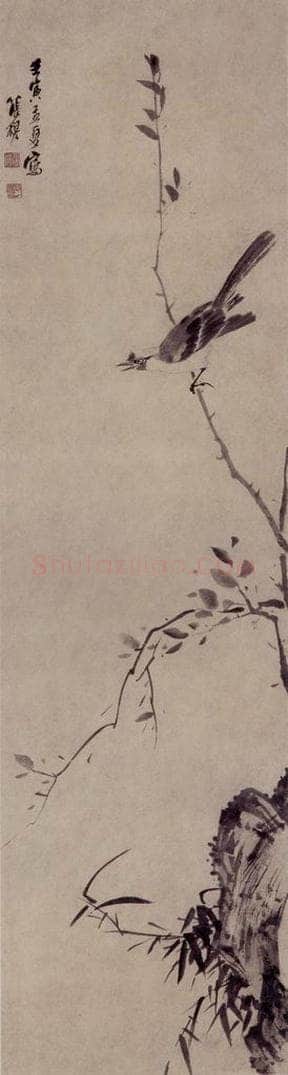  张穆 《花鸟图轴》 书画作品