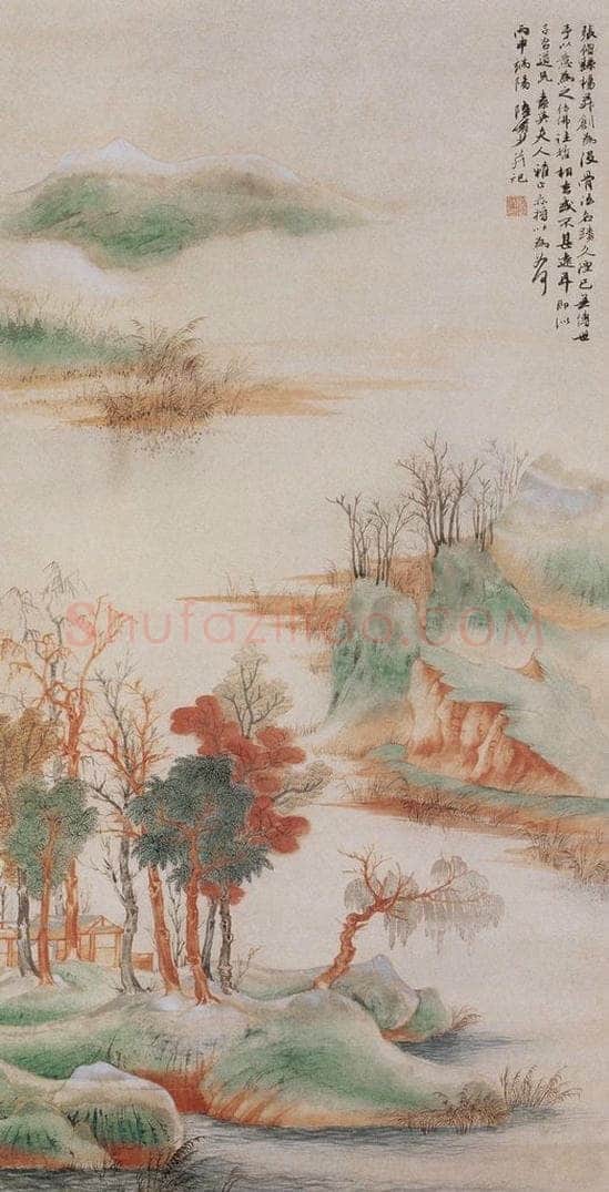 1956年 陆俨少 江天清远图 书画作品