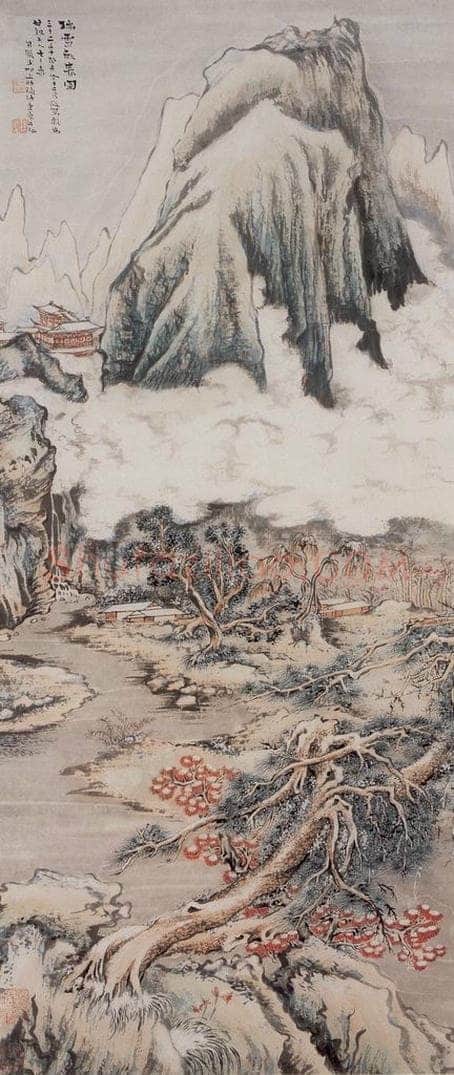 1942年 陆俨少 瑞雪启春图 书画作品