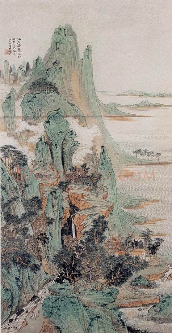 1955年 陆俨少 江山胜览 书画作品