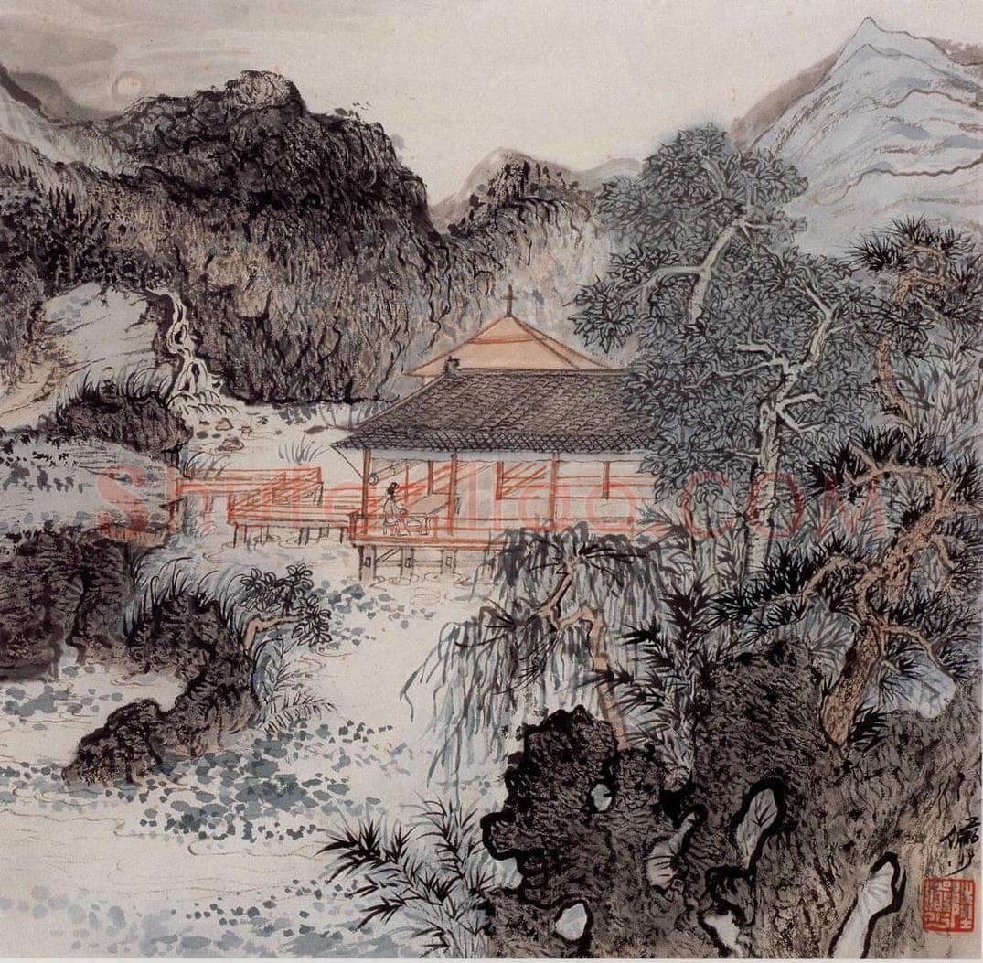 20世纪60年代 陆俨少 《璇闺四序图咏 水龙吟·夏》 书画作品