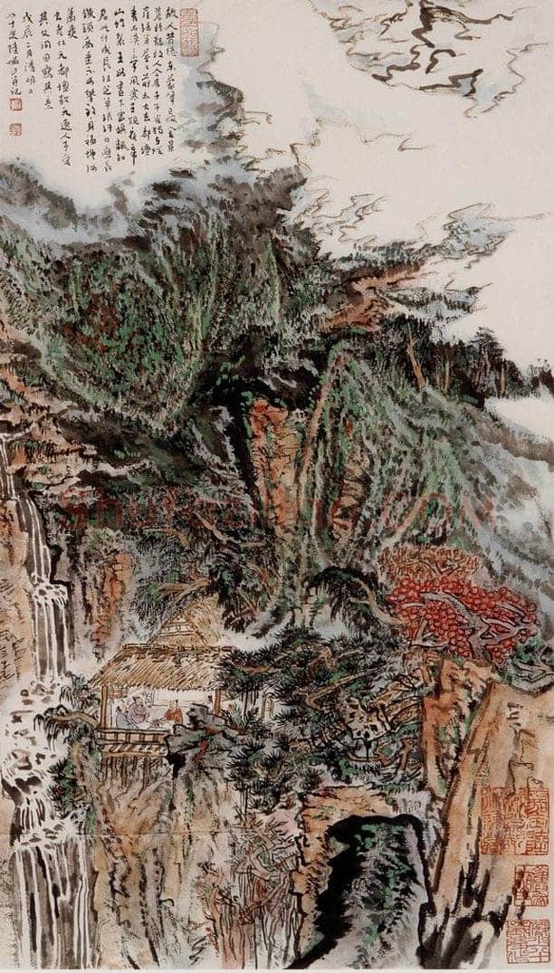 1988年 陆俨少 东萌隐居图 书画作品