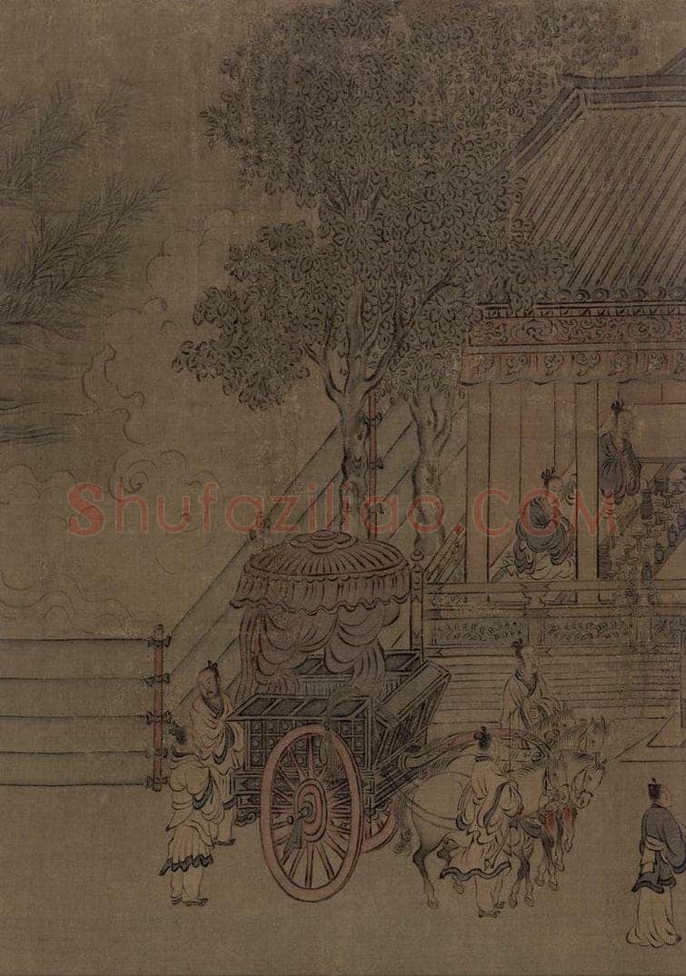 宋 马和之 《小雅南有嘉鱼篇书画图》 书画作品