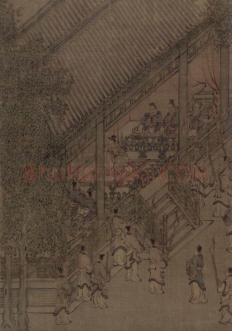 宋 马和之 《小雅南有嘉鱼篇书画图》 书画作品