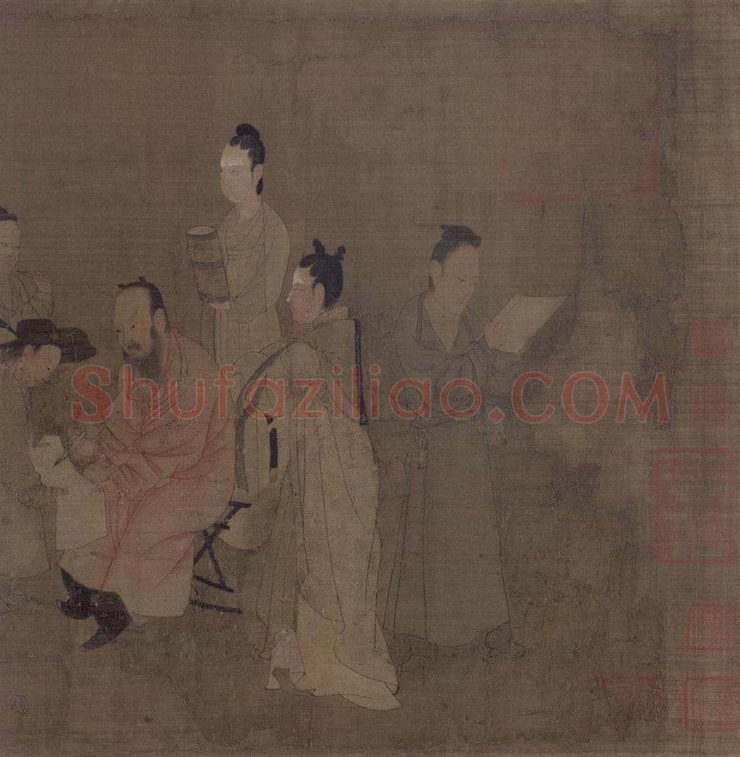 宋 佚名 《北齐校书图》 书画作品