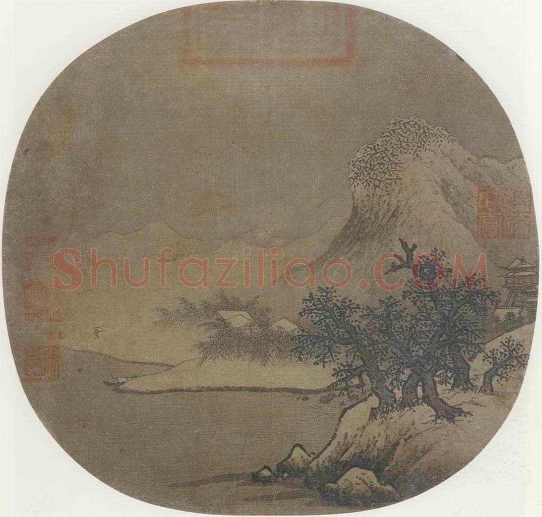 宋 佚名 《雪山萧寺图》 书画作品