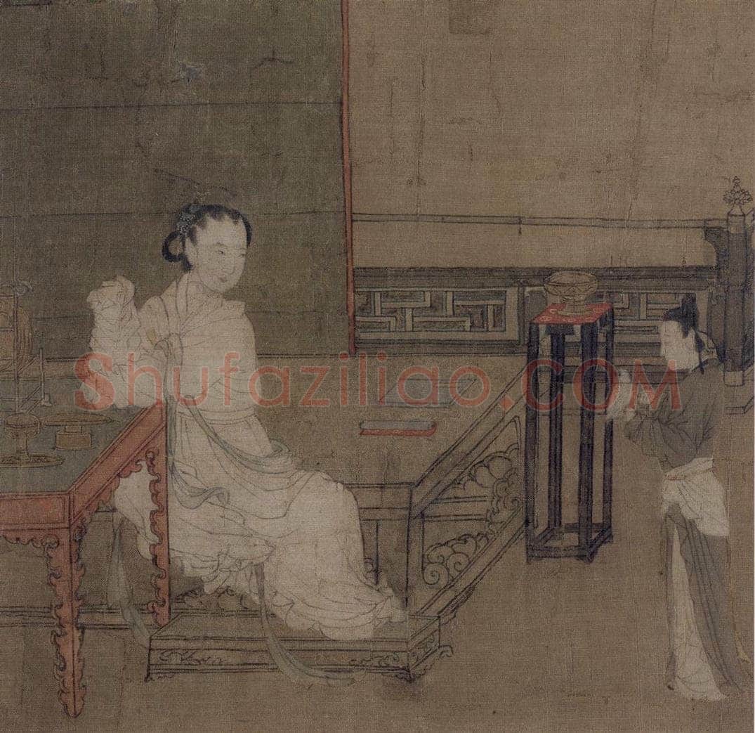 宋 佚名 《调鹦图》 书画作品